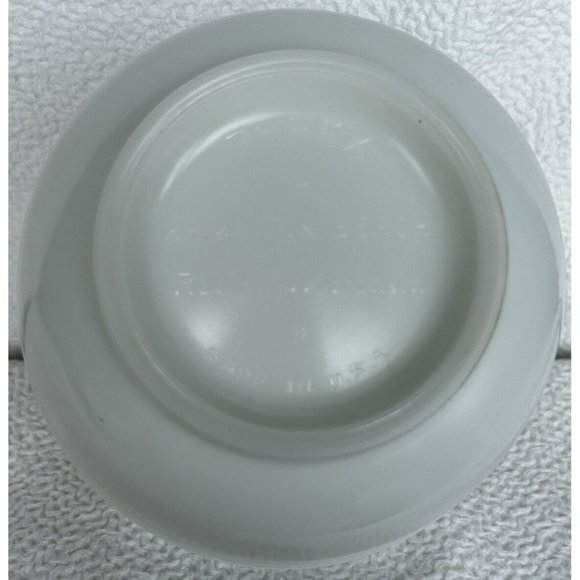 Vintage 1940s PYREX Set Of 2 White Opal Glass Ribbed Mixing Bowls 11c & 4 1/2c - Picture 10 of 16